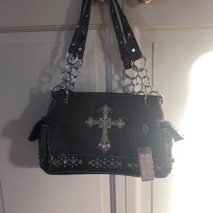 P & G Bag Satchel Chocolate Brown Leather Excellent Condition Brand New